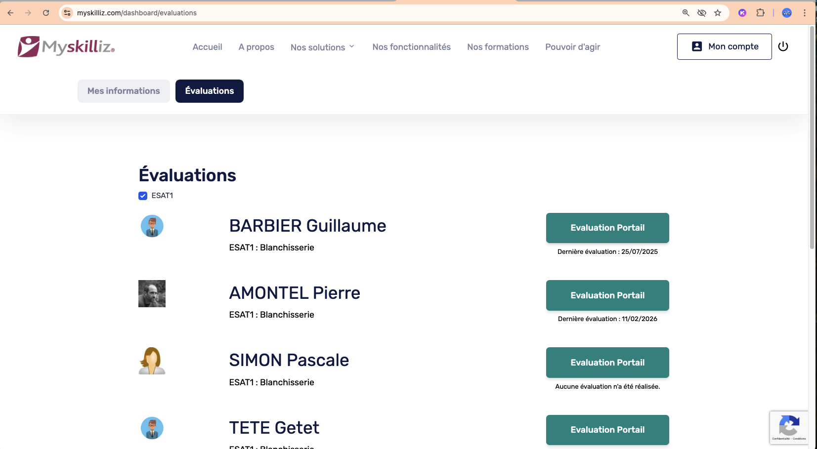 logiciel myskilliz évaluations personnes